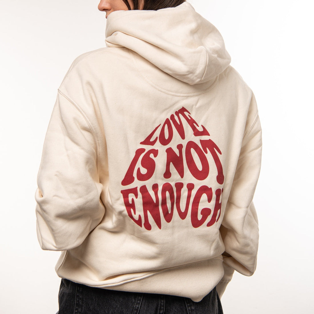 A-MORE Love Is Not Enough Heart - Felpa